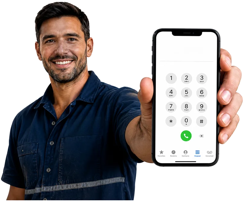 Our plumber taking a booking call for Concord
